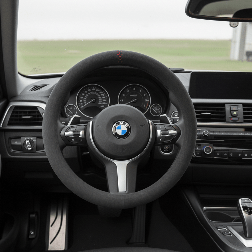 GRIPNOBLE – Artificial leather steering wheel cover for secure grip and comfort Vestragear