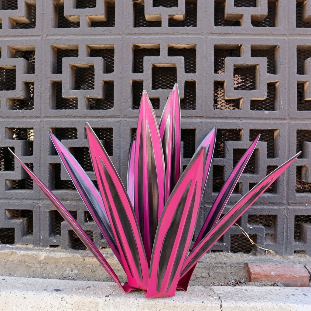 Gartenstecker Metall – Agave Gartendeko für Beet, Terrasse und Außenbereich
