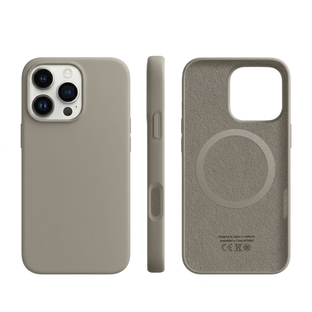Cover per iPhone MagSafe – custodia in silicone con effetto soft touch e protezione per la fotocamera