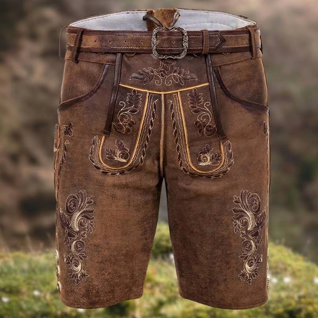 Bolendo Luca - Lederhosen traditionnel élégant pour hommes avec design authentique
