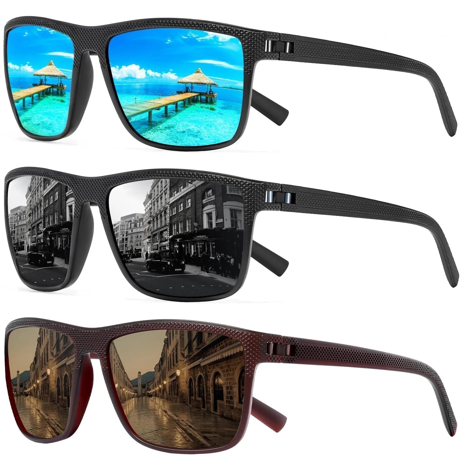 Gepolarisierte Sonnenbrille 3er-Pack – Solvion 2