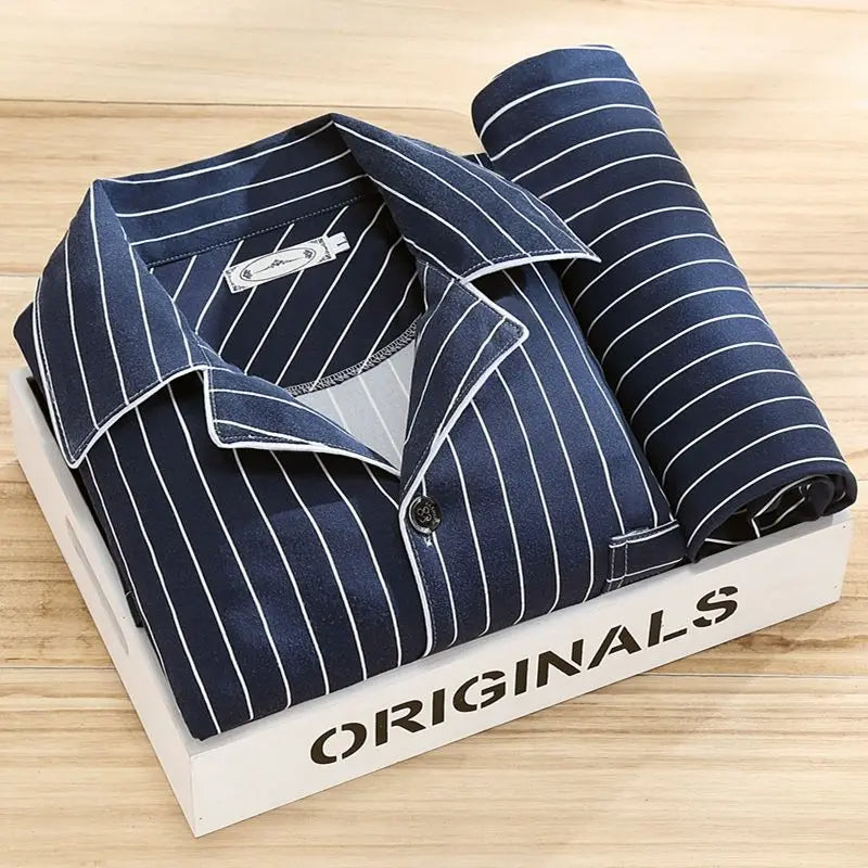 Gestreiftes Pyjama-Set | Haushaltsensemble 4