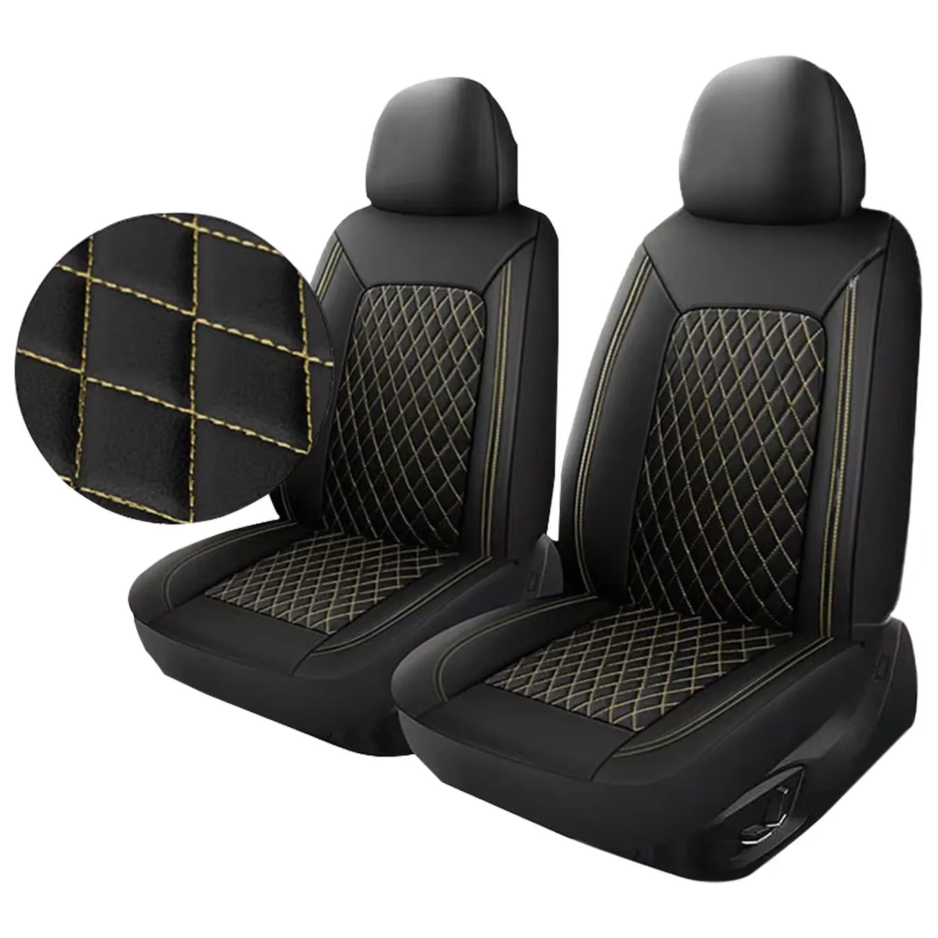 Gewatteerde Kunstleren Autostoelhoezen Set van 9 voor 5 Zitplaatsen - Eenvoudige Installatie, Universeel Gebruik, Bescherming en Stijl 10