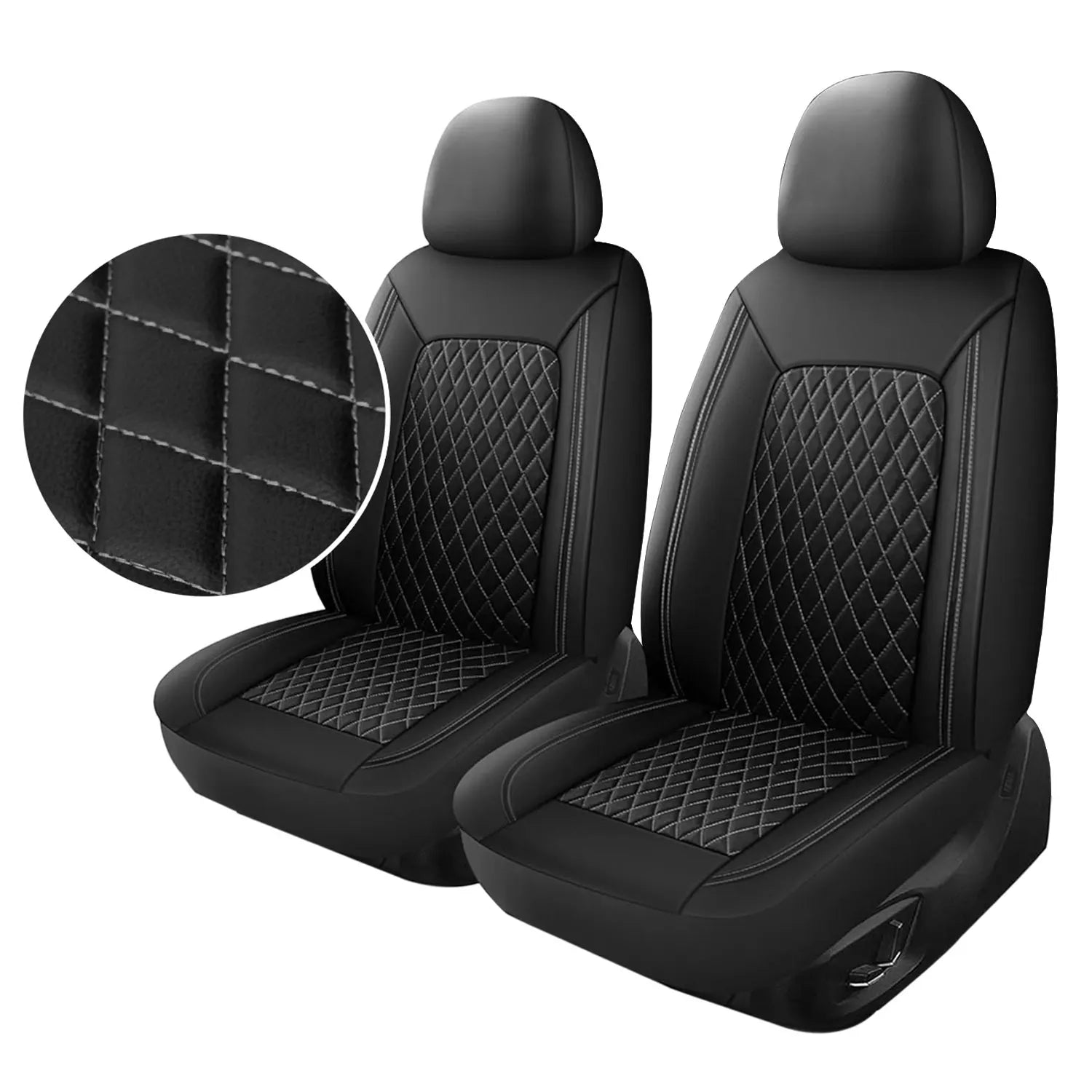 Gewatteerde Kunstleren Autostoelhoezen Set van 9 voor 5 Zitplaatsen - Eenvoudige Installatie, Universeel Gebruik, Bescherming en Stijl 5