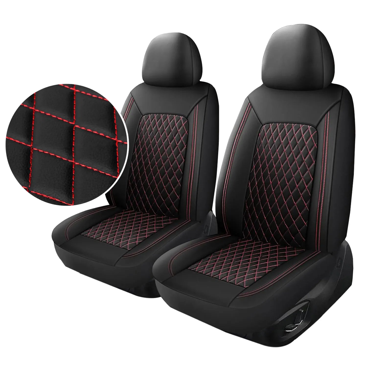 Gewatteerde Kunstleren Autostoelhoezen Set van 9 voor 5 Zitplaatsen - Eenvoudige Installatie, Universeel Gebruik, Bescherming en Stijl 6