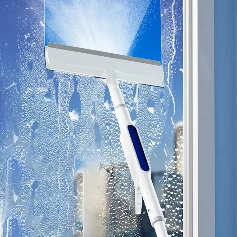 3-in-1 Draaibare Ramenreiniger met Telescoopsteel en Sprayfunctie Vestragear