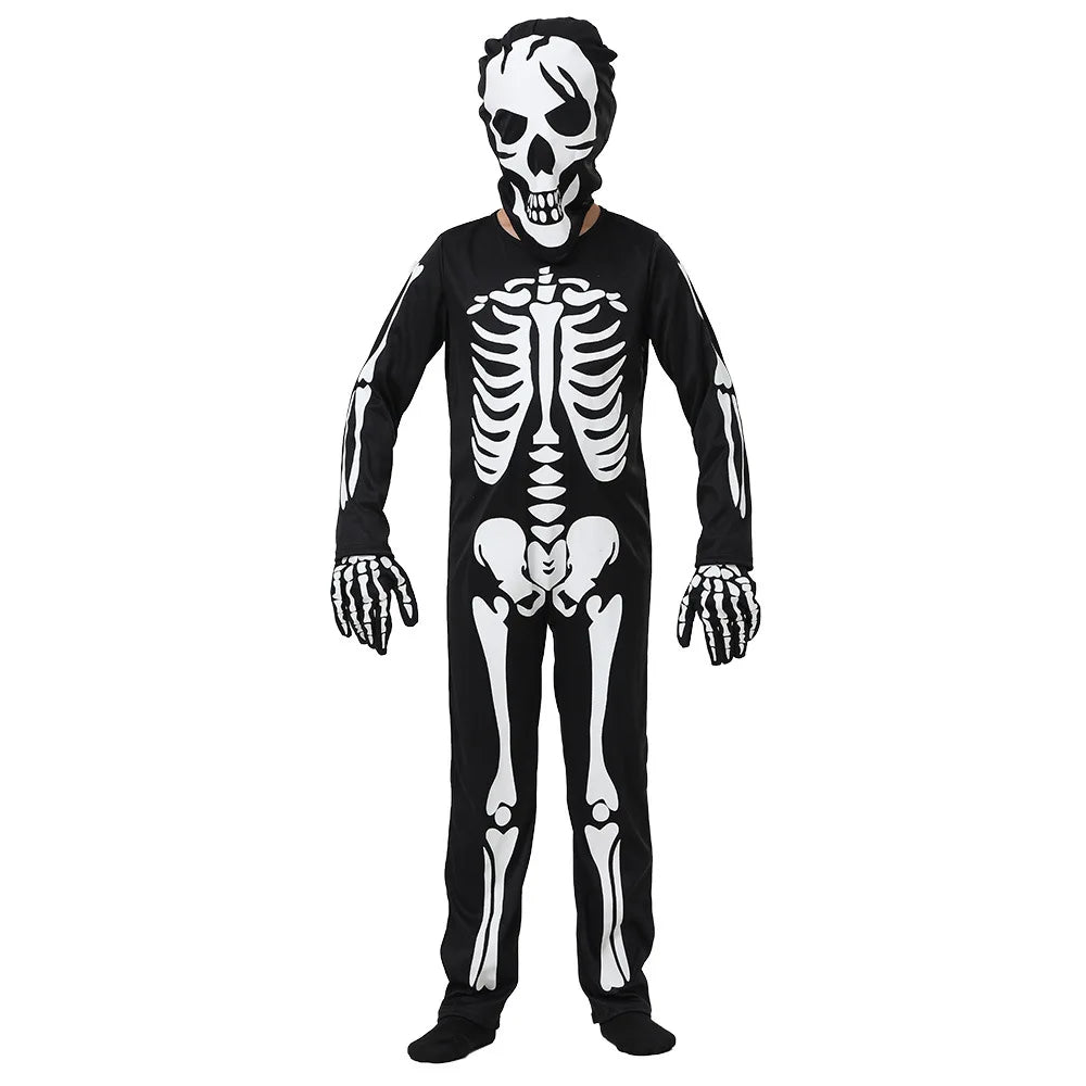 Gloeiende Skelet Halloween Kinderen Zombie Kostuum 3