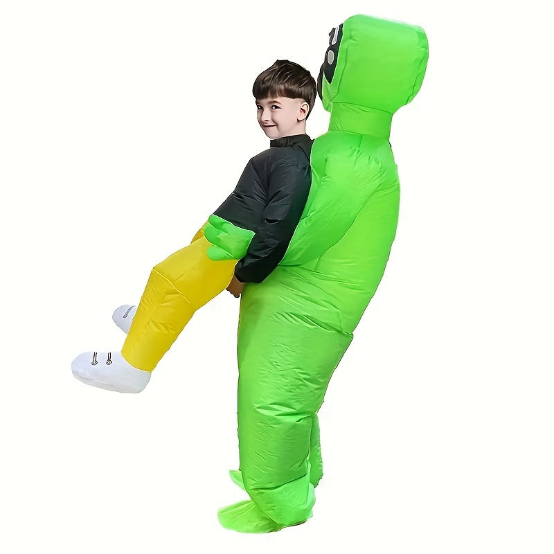 Grappige Opblaasbare Halloween Alien Kostuum voor Mannen | Ride On Stijl 6