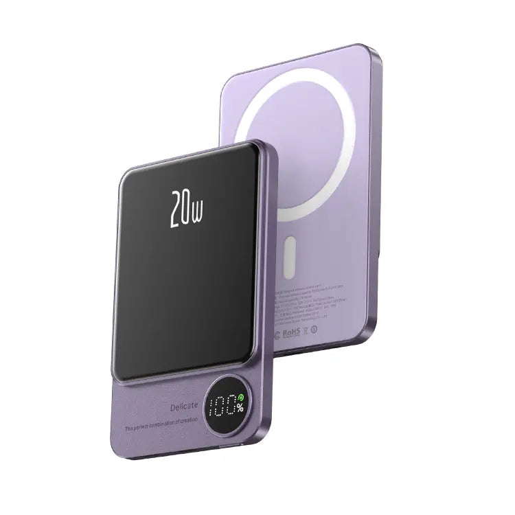 SlimCharge – Magnetisk powerbank med LED-display og hurtigopladning