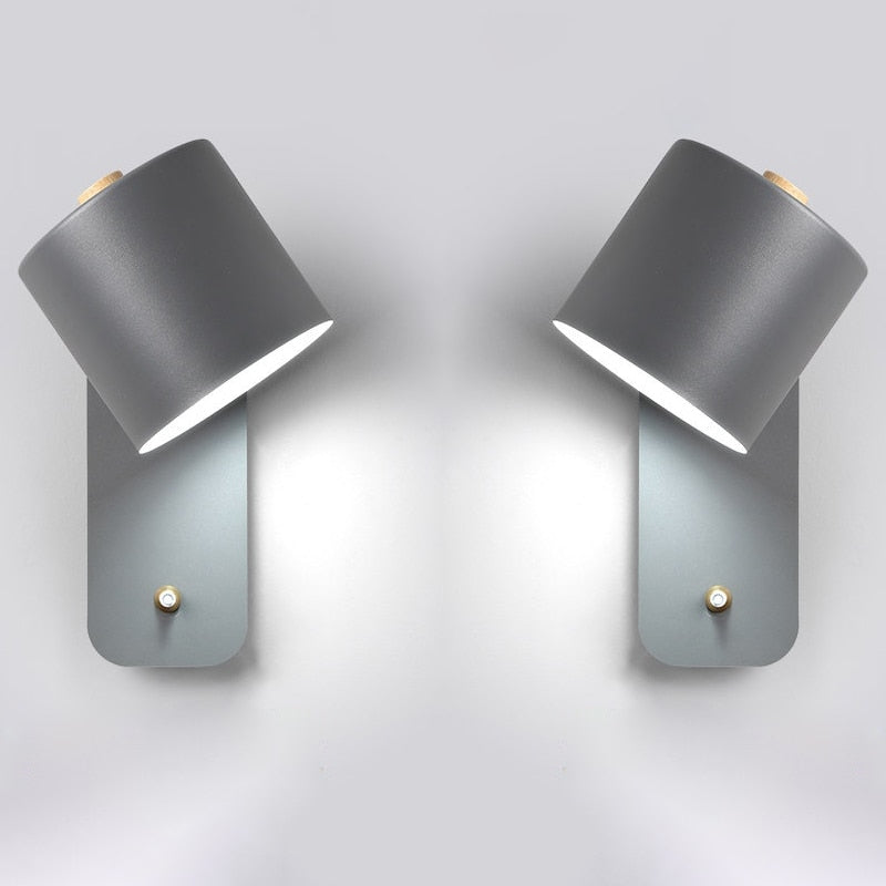 Appliques murales LED modernes avec interrupteur pour décoration intérieure