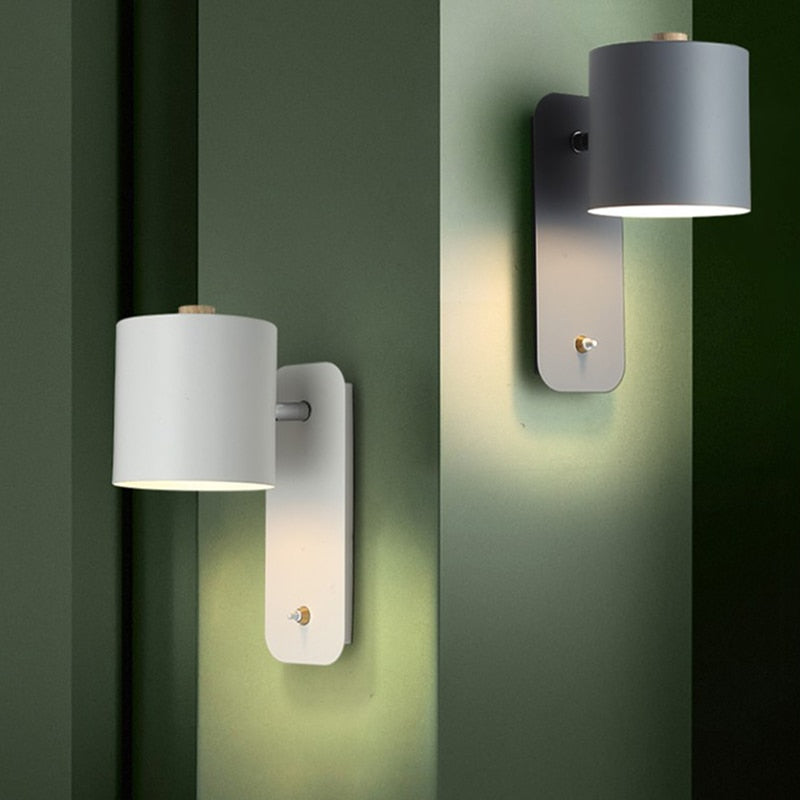 Appliques murales LED modernes avec interrupteur pour décoration intérieure
