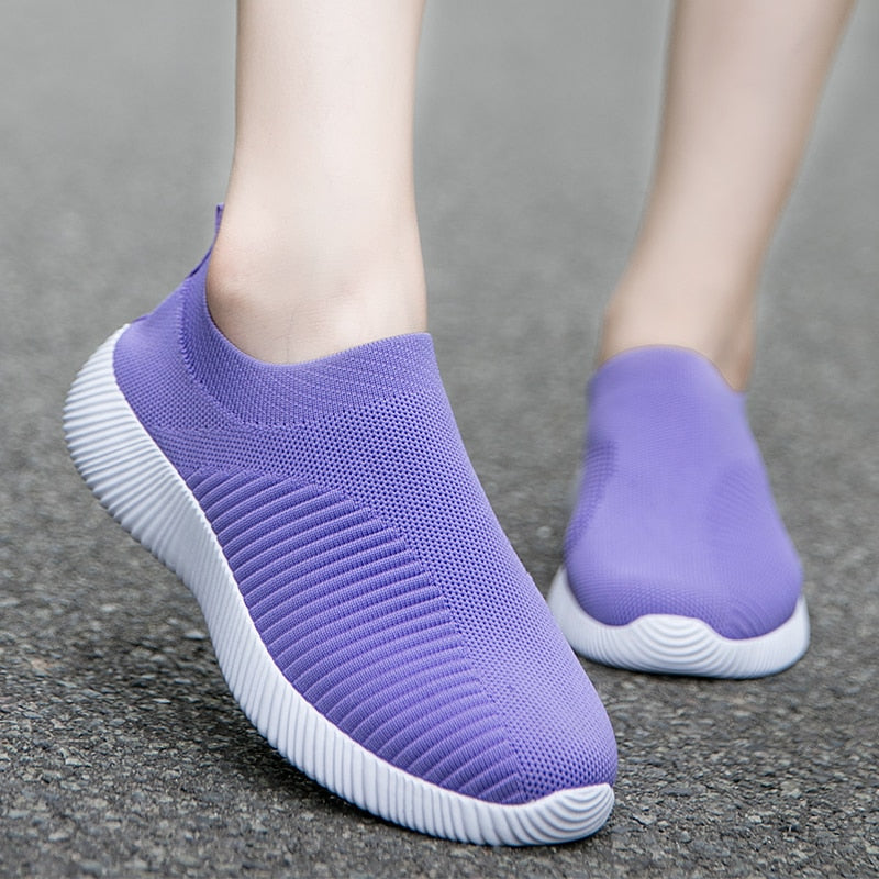 Ava – Baskets à enfiler en mesh rose pour femmes avec confort léger