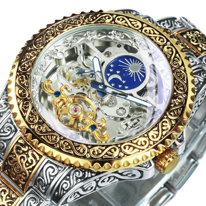 Devako automatické tourbillon hodinky - 30m vodotesné, automatický strojček, nastaviteľná veľkosť