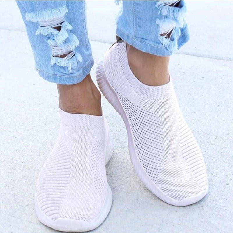 Ava – Baskets à enfiler en mesh rose pour femmes avec confort léger