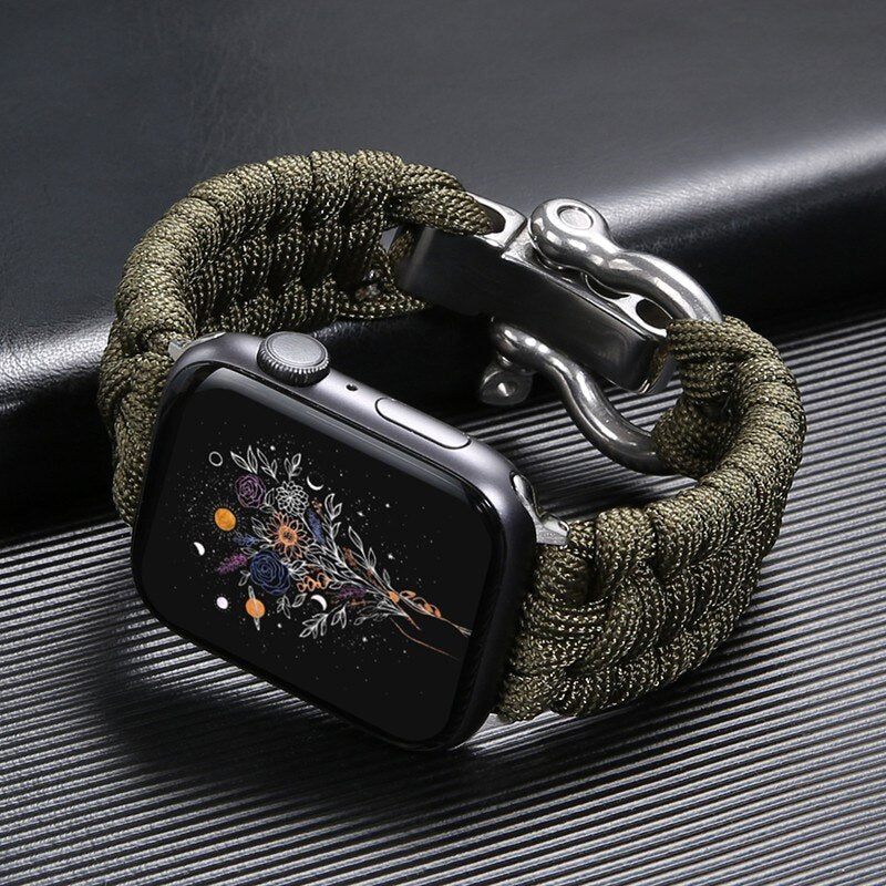 FlexiWrist – Paracord Armband für Apple Watch – Verstellbar & robust