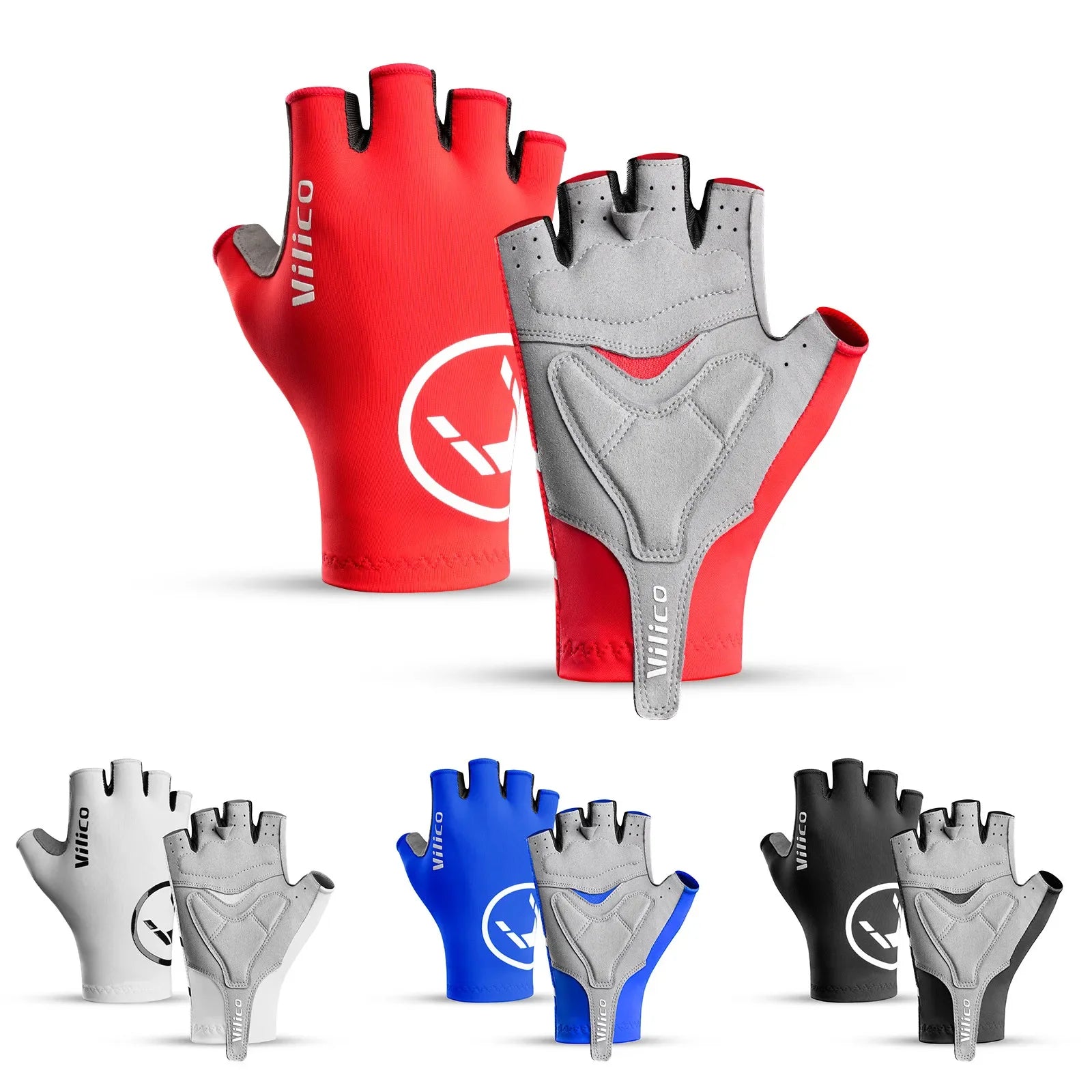 Halfvinger Fietshandschoenen met Antislip voor Racing en MTB, Ademend en Comfortabel 0