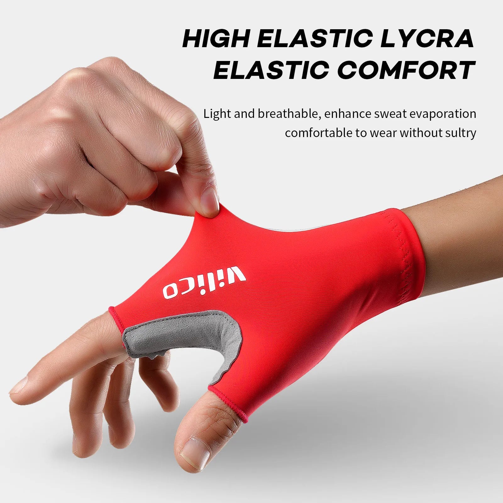 Halfvinger Fietshandschoenen met Antislip voor Racing en MTB, Ademend en Comfortabel 3
