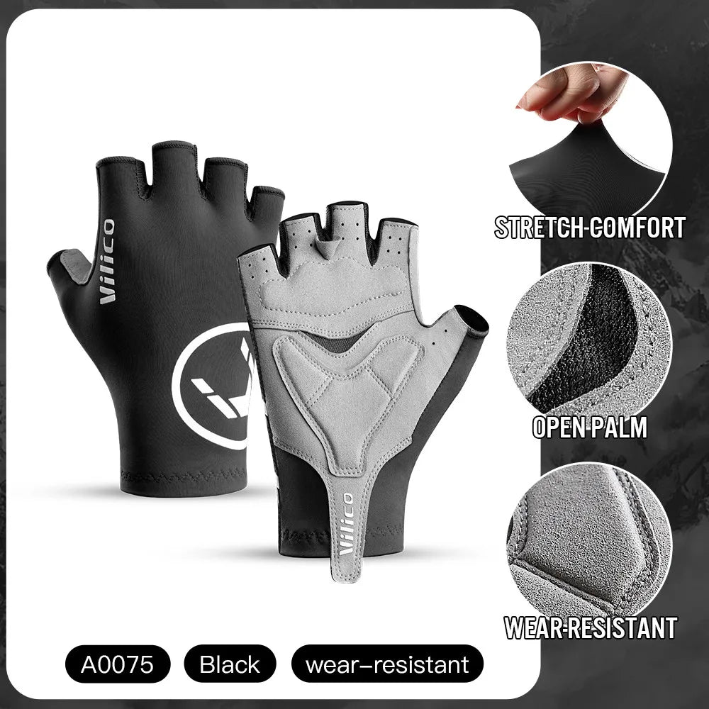 Halfvinger Fietshandschoenen met Antislip voor Racing en MTB, Ademend en Comfortabel 6