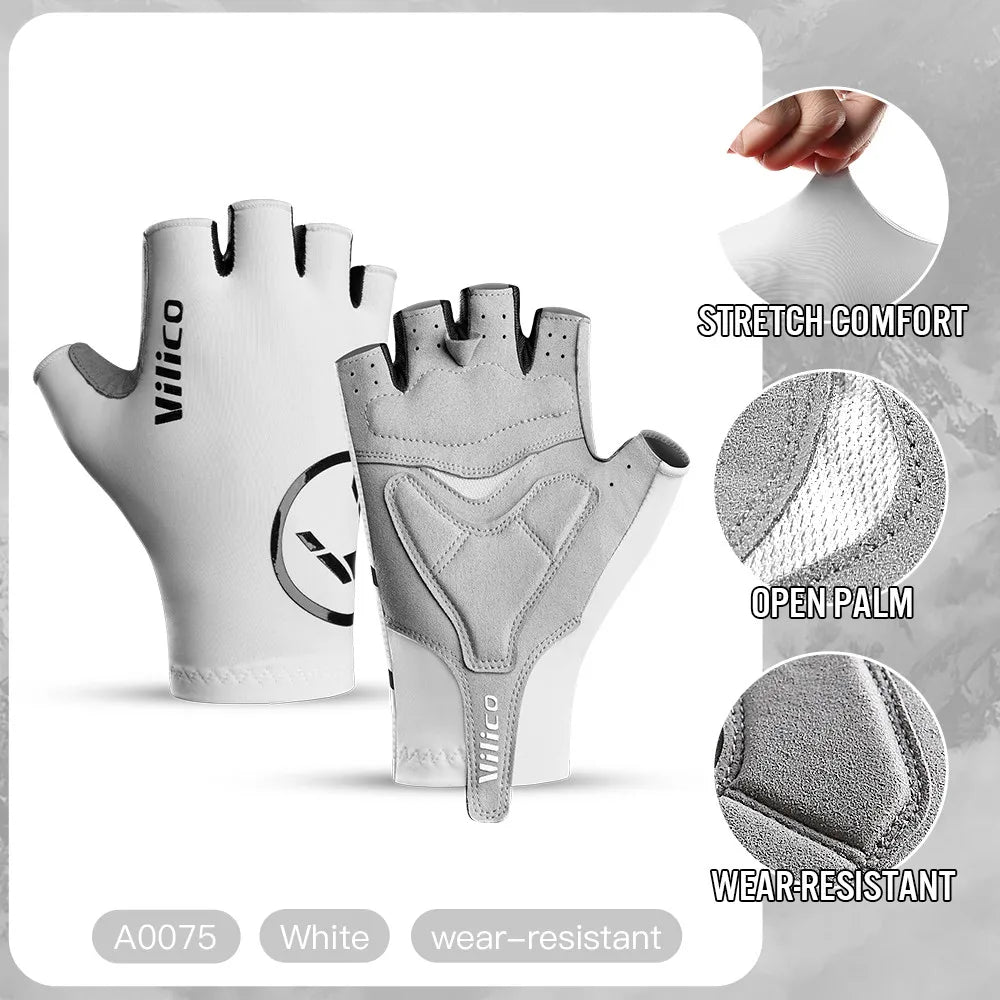 Halfvinger Fietshandschoenen met Antislip voor Racing en MTB, Ademend en Comfortabel 8