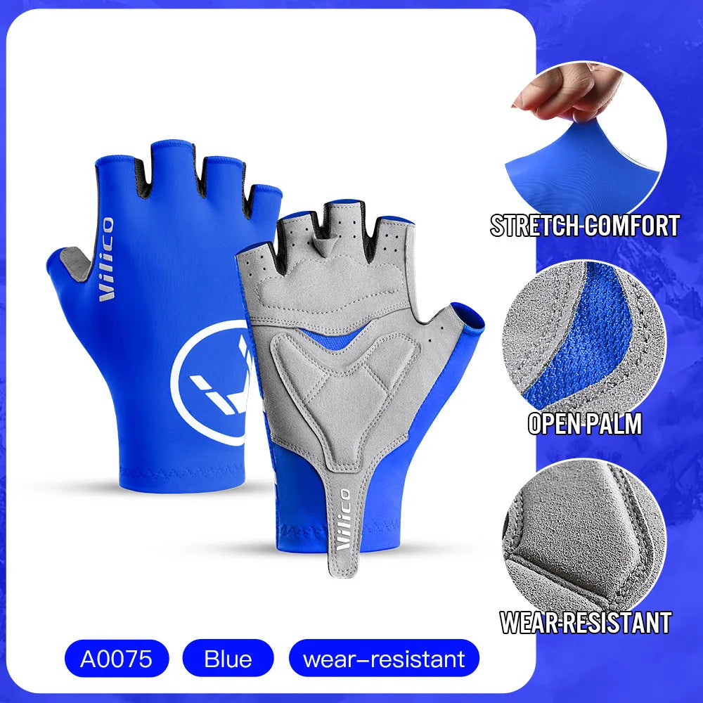 Halfvinger Fietshandschoenen met Antislip voor Racing en MTB, Ademend en Comfortabel 9