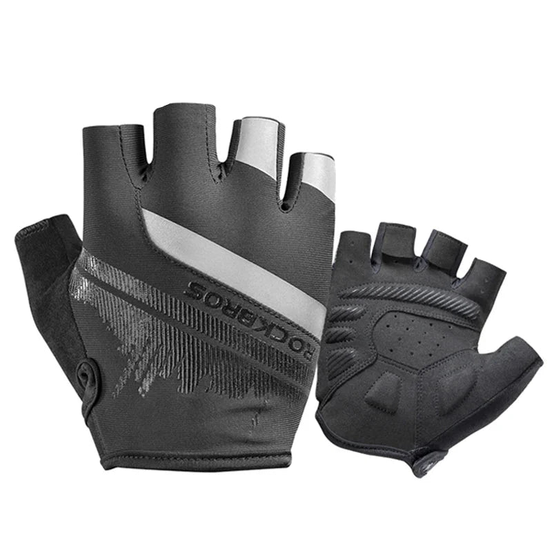 Halfvinger Fietshandschoenen voor Heren en Dames, Ademend en Schokbestendig 0