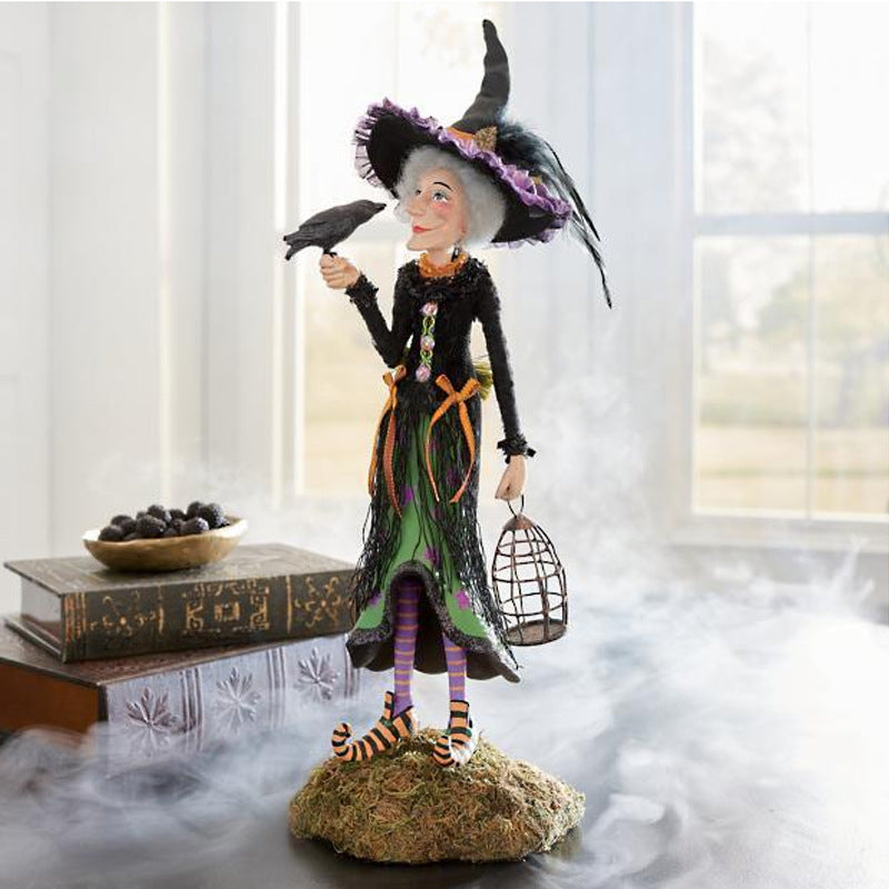 Halloween-Figurine | Handgemaakte Hexendecoratie | Hars 9
