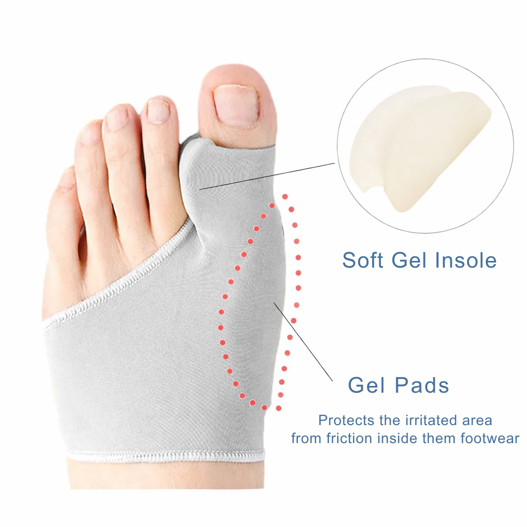 Hallux Valgus Zehenkorrektor mit Druckentlastung und Gelpolster für Alltag 3