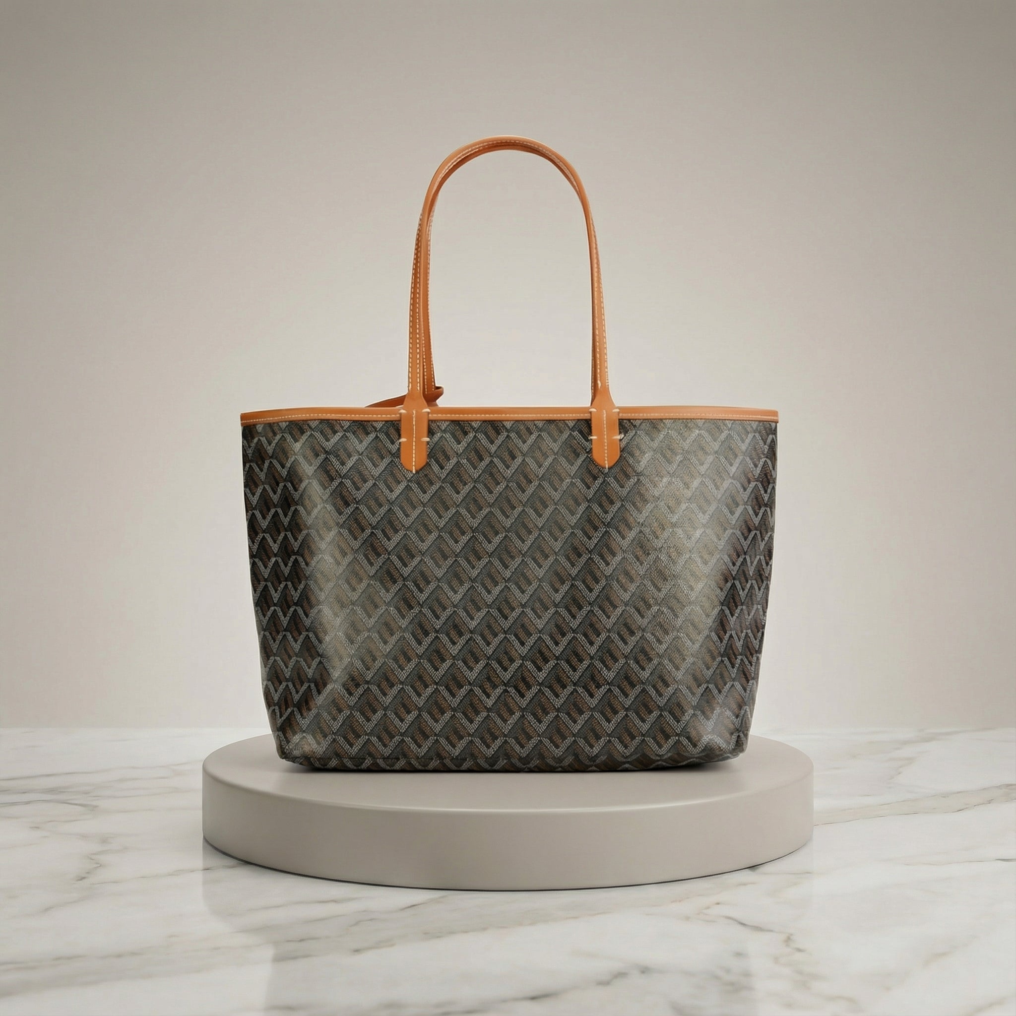 Handtasche Damen aus Kunstleder mit Struktur, Praktische Fächer, Zeitloses Design 1