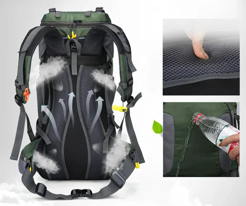 OutdoorHaven - 60L batoh - vodotěsný, robustní a prostorný