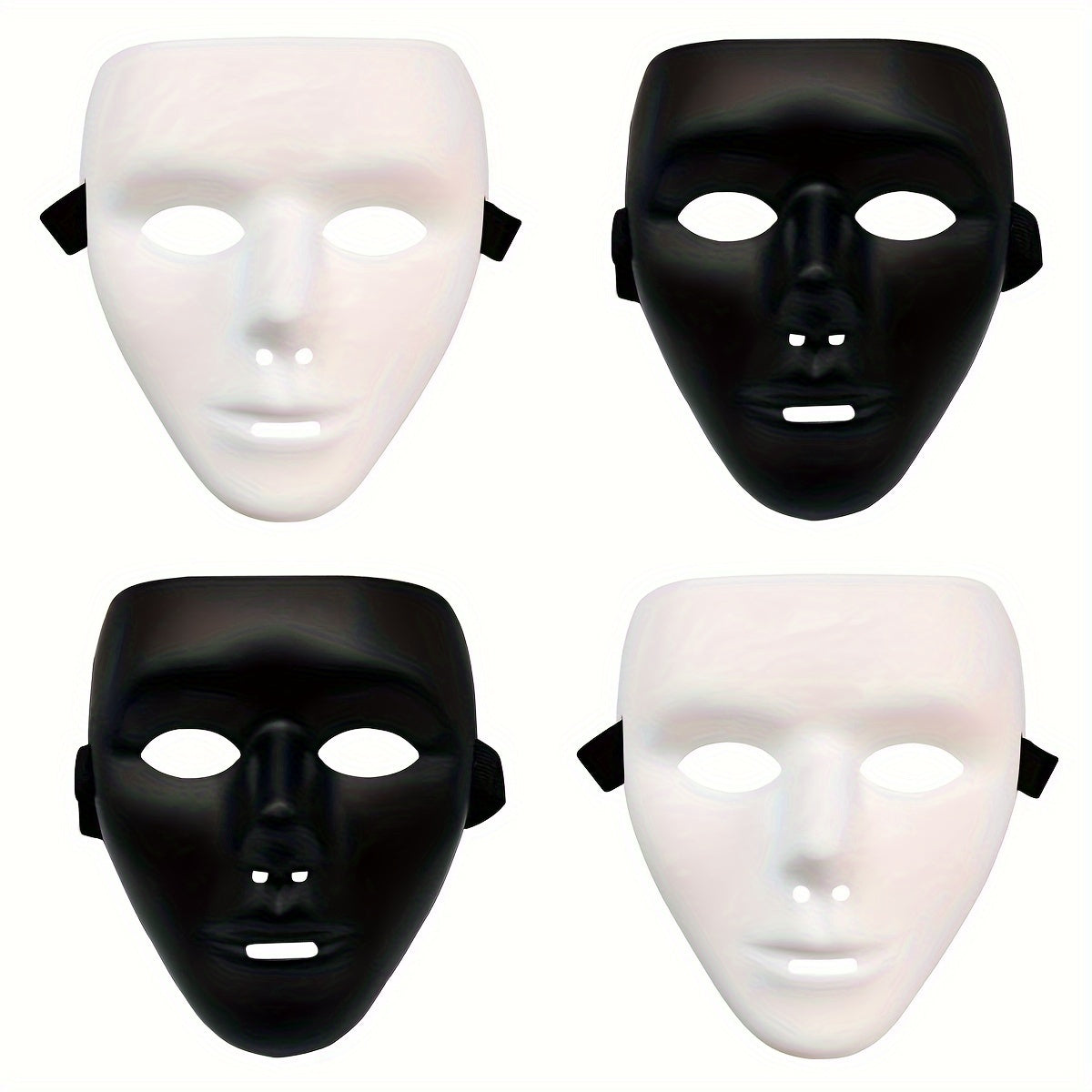 Heren Volledige Gezicht Plastic Halloween Masker | Anonieme Cosplay 1