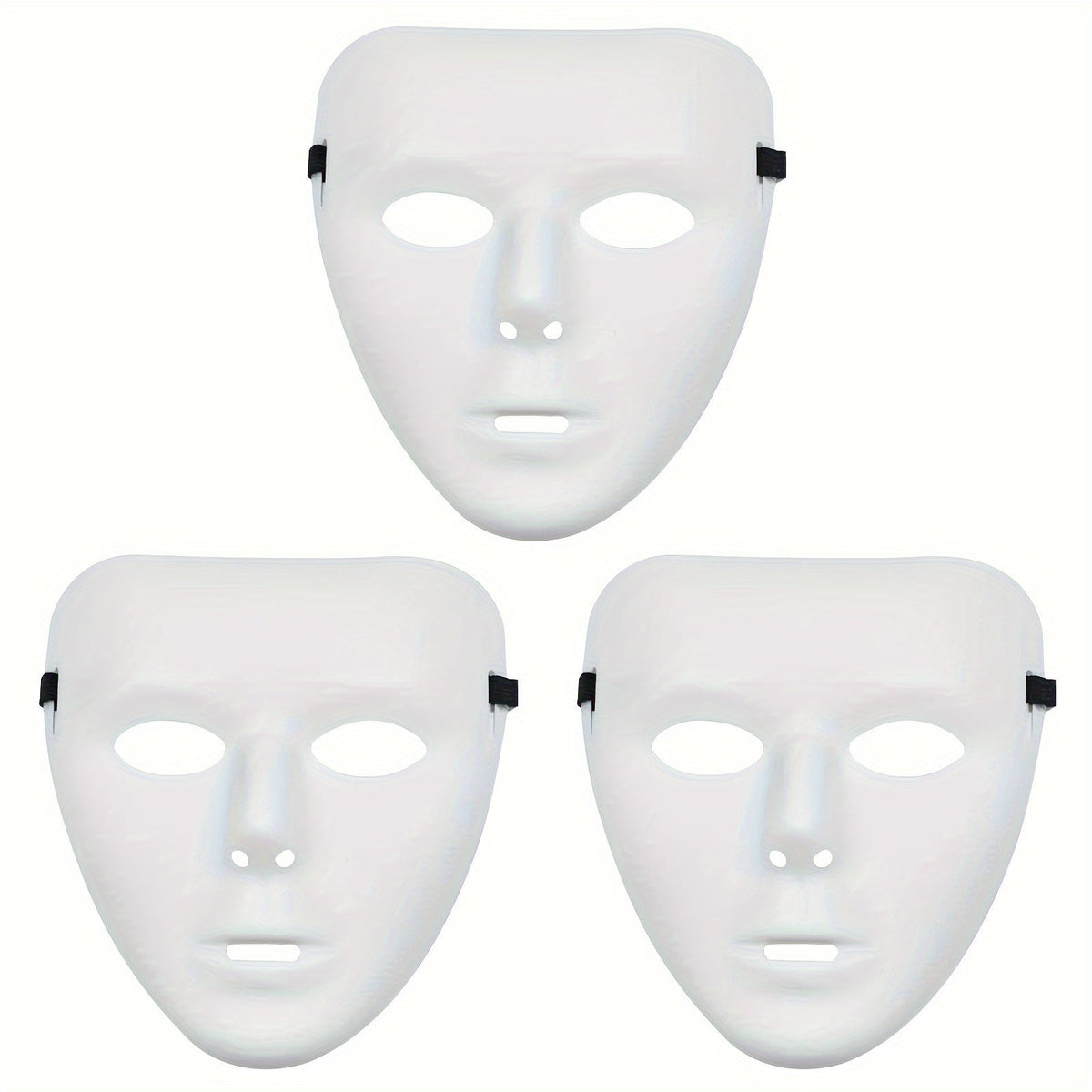 Heren Volledige Gezicht Plastic Halloween Masker | Anonieme Cosplay 3
