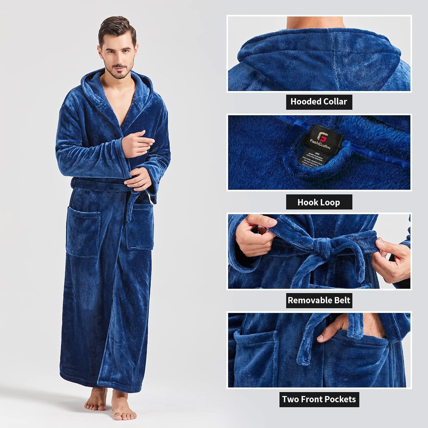 Herren-Sommer-Bademantel aus leichtem Fleece – James 2