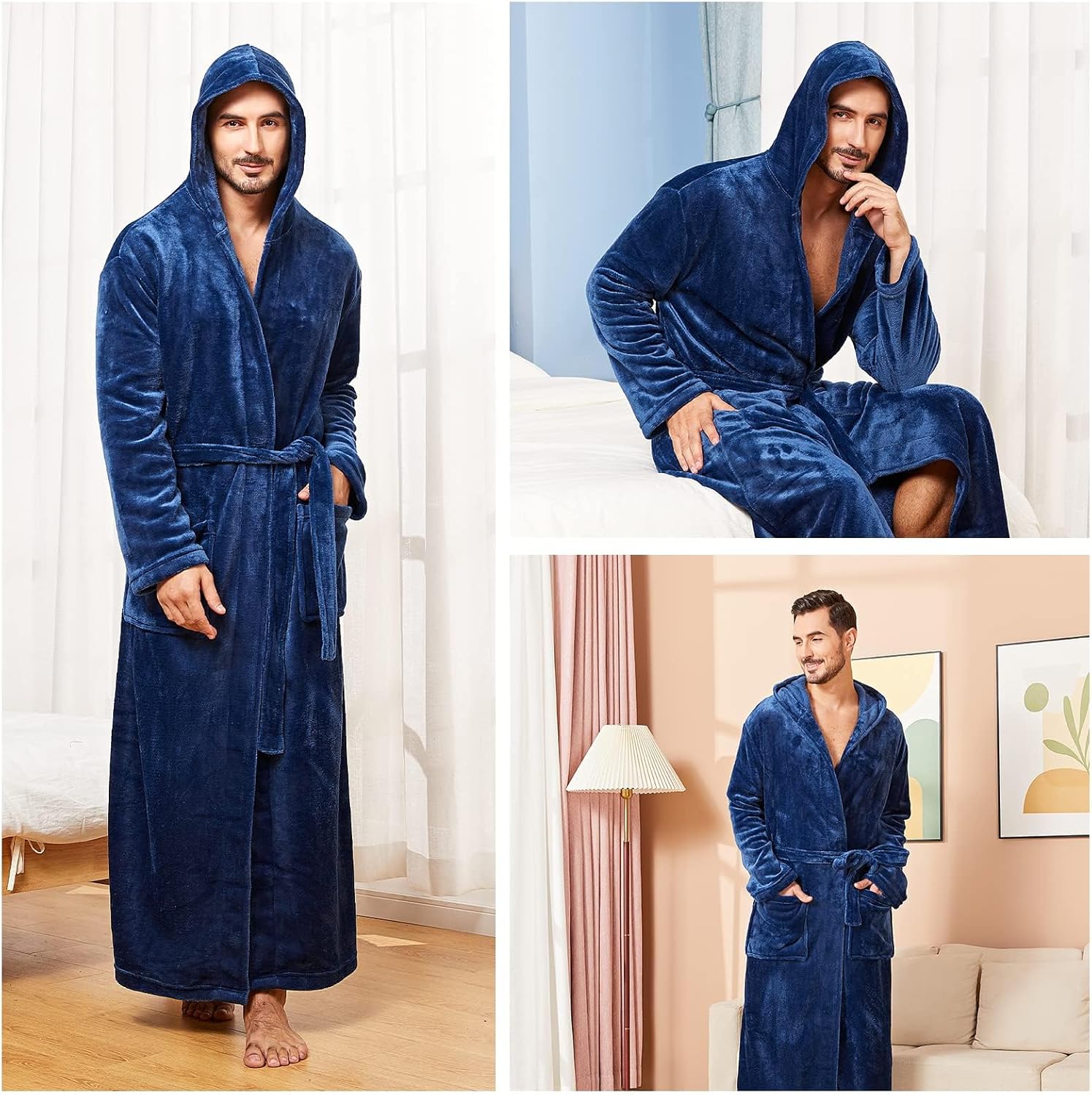 Herren-Sommer-Bademantel aus leichtem Fleece – James 4