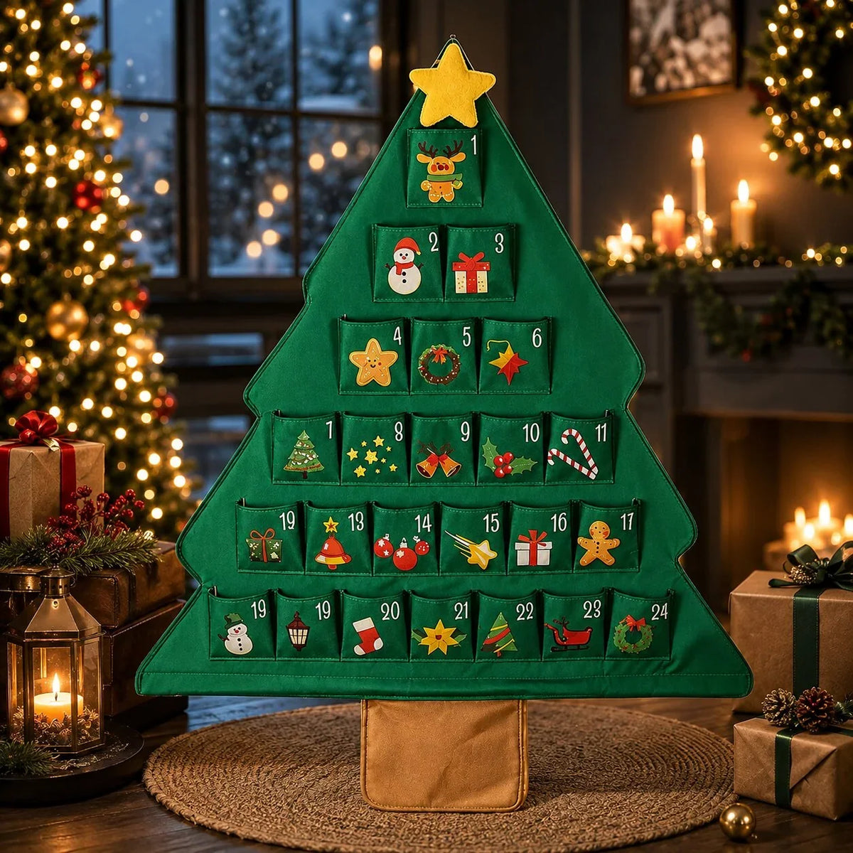 Stoff-Adventskalender Tannenbaum
