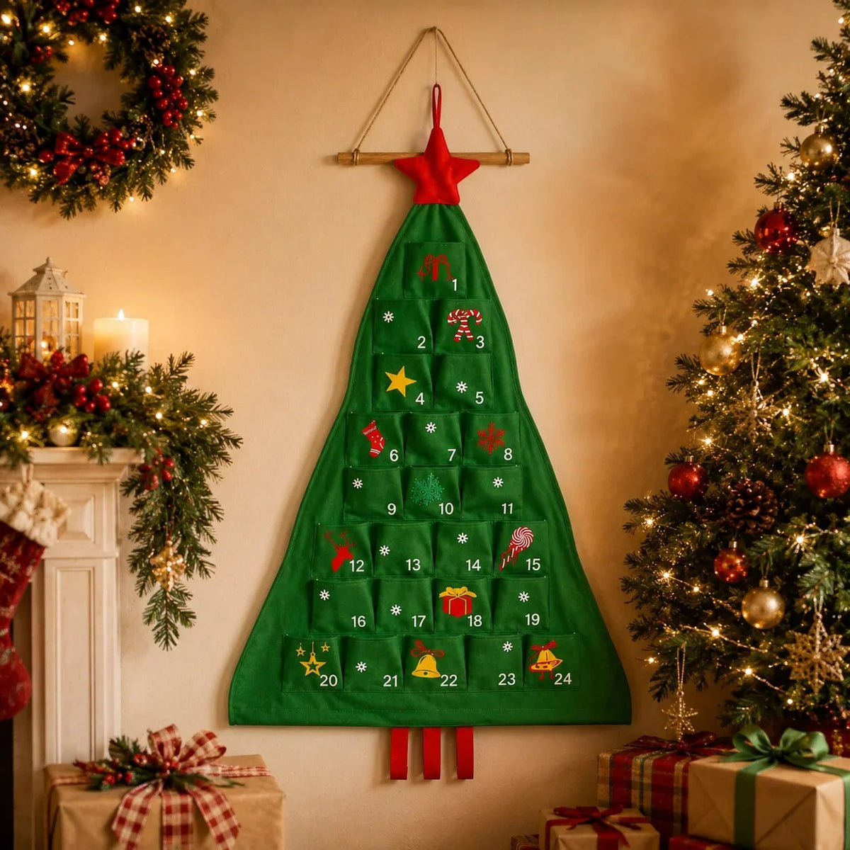 Stoff-Adventskalender Tannenbaum