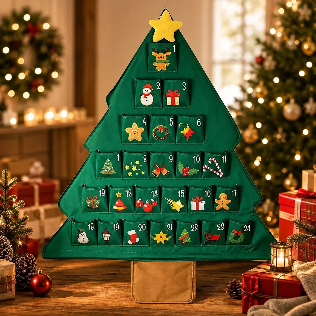 Stoff-Adventskalender Tannenbaum