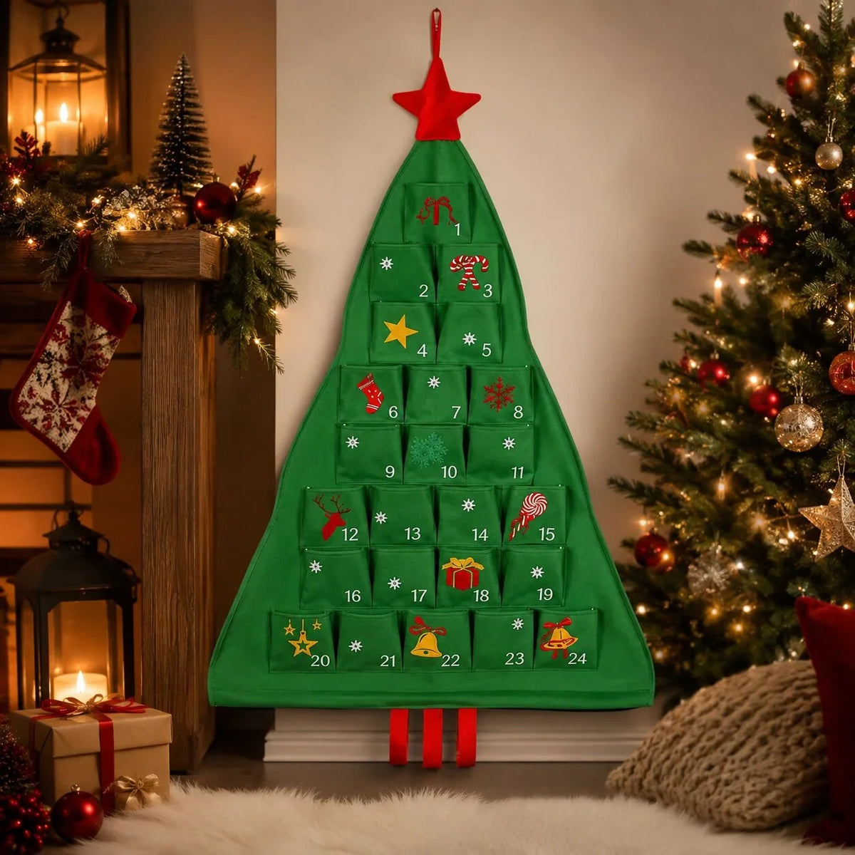 Stoff-Adventskalender Tannenbaum