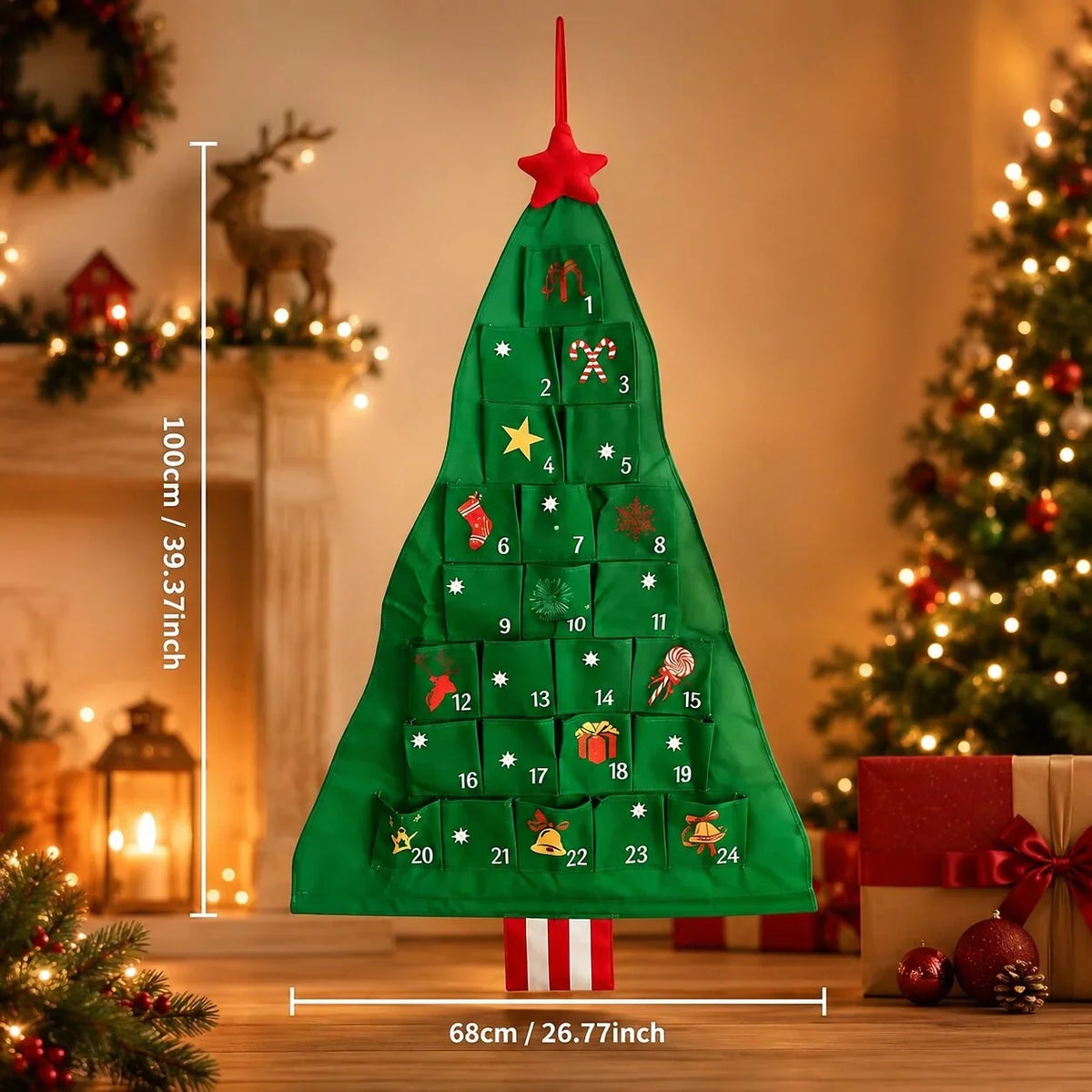 Stoff-Adventskalender Tannenbaum