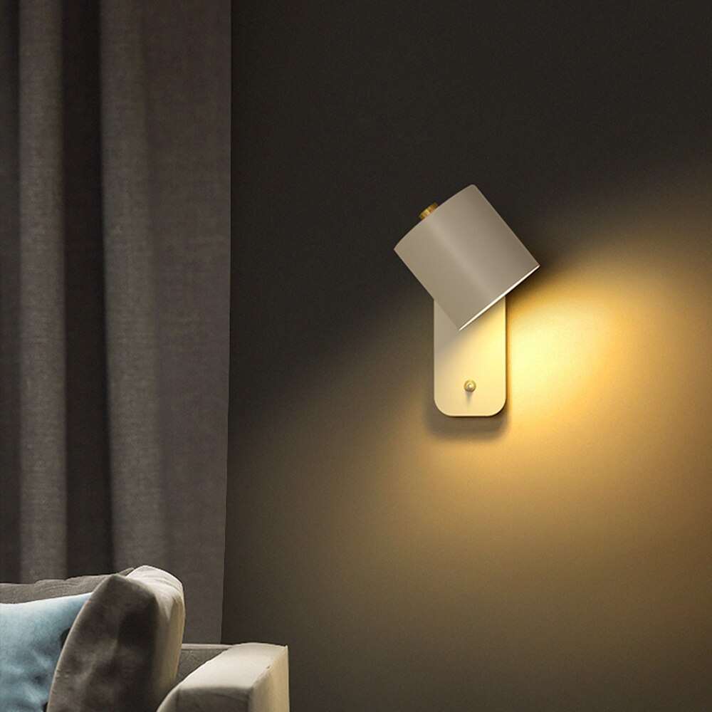 Appliques murales LED modernes avec interrupteur pour décoration intérieure