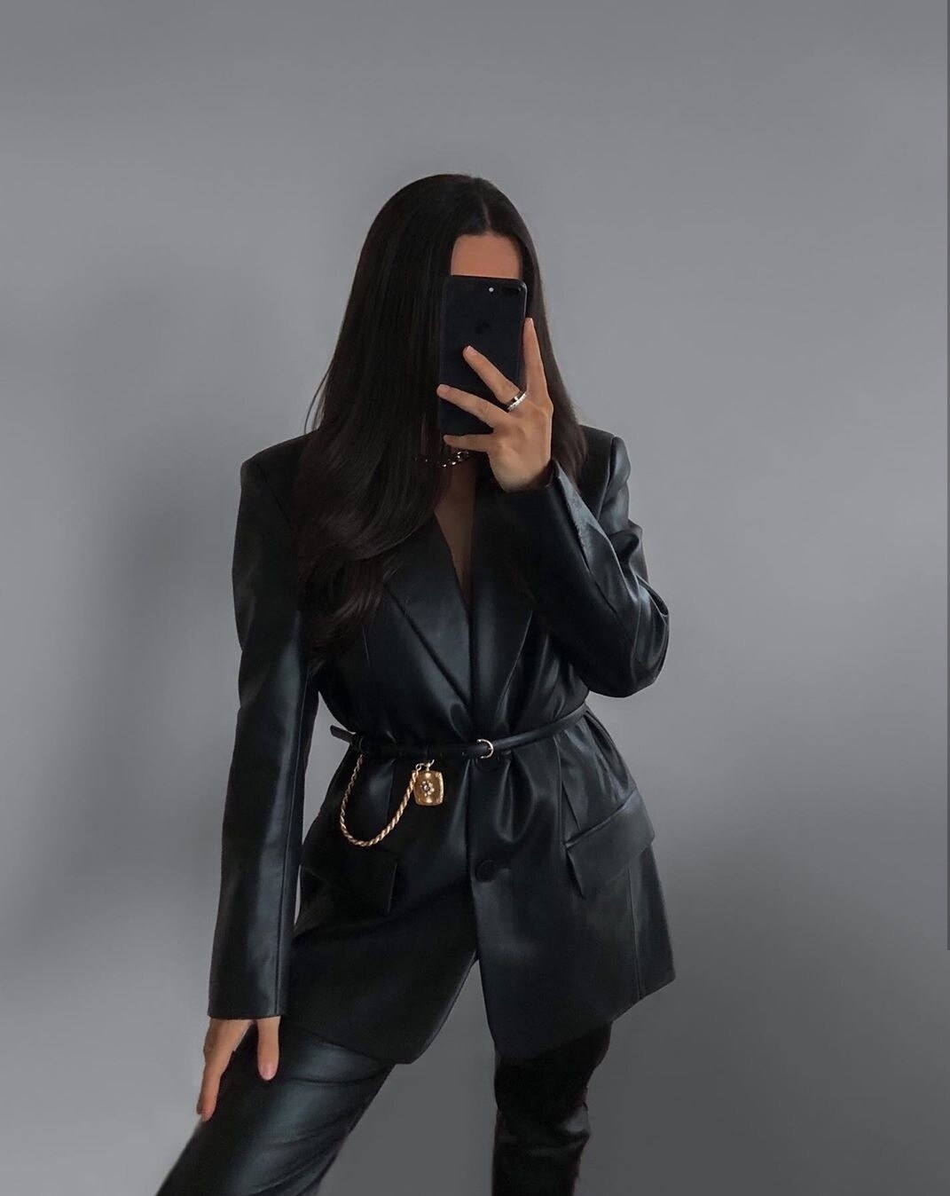 Winlena Blazer – Elegant læderblazer til damer med moderne snit