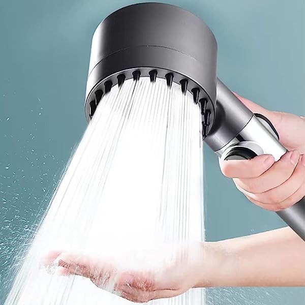 Hochdruck-Duschkopf mit 9-Stufen-Filter und Wassersparfunktion, schwarz 0