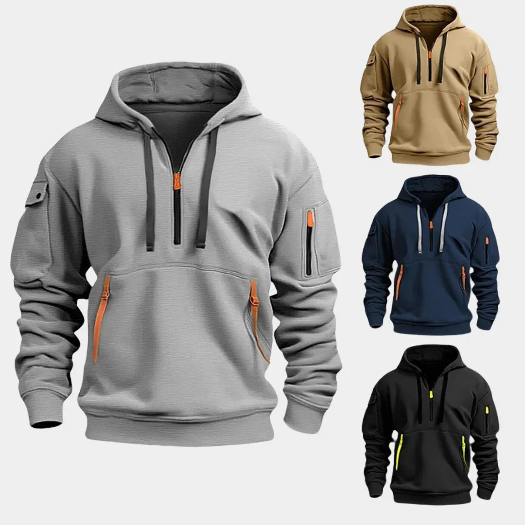 Hugo - Men's half-zip hoodie 2