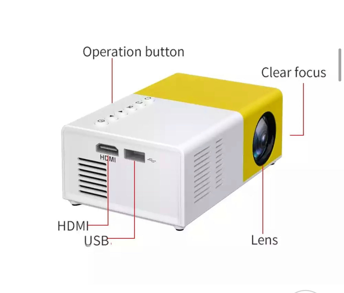 Devako HD Mini-Proiettore - 1080P HD, 1000 Lumen, più connessioni, telecomando incluso