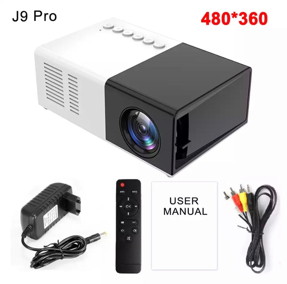 Devako HD Mini-Proiettore - 1080P HD, 1000 Lumen, più connessioni, telecomando incluso