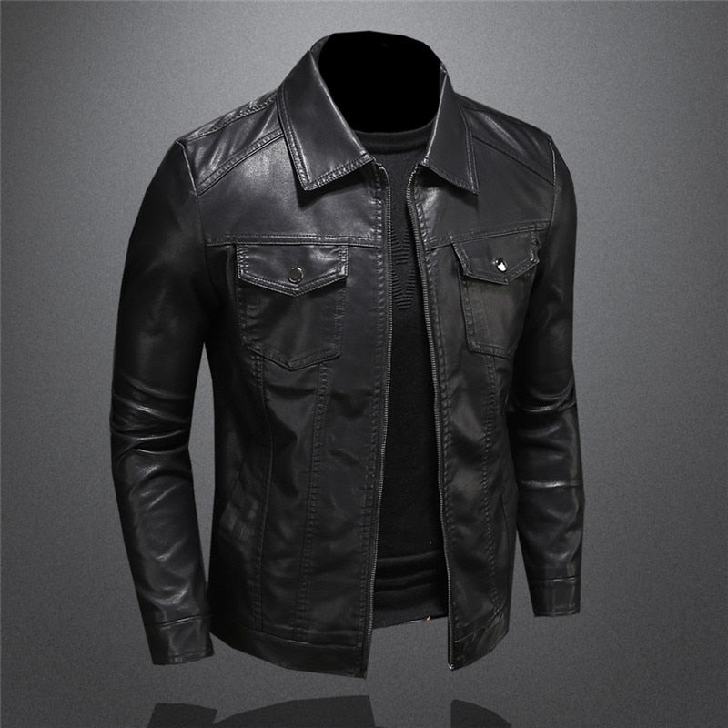 Devako James - Veste en cuir pour hommes