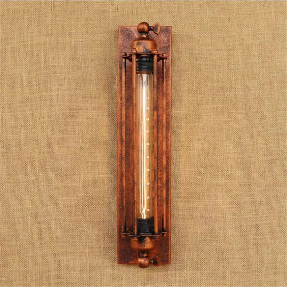 Industrielle Wandleuchte Innen mit E27-Fassung, Robustes Metalldesign für Wohnzimmer und Flure 1