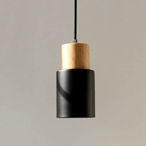 Nordora – Cylinder pendel lampe træ & metal, justerbar