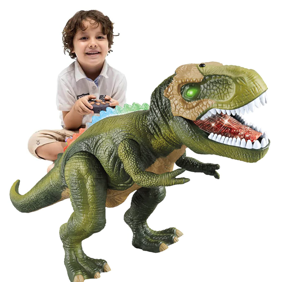 Interactieve dinosaurus met afstandsbediening – Lopende T-Rex met licht- en geluidseffecten 1