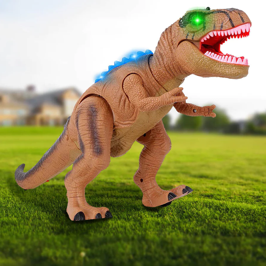 Interactieve dinosaurus met afstandsbediening – Lopende T-Rex met licht- en geluidseffecten 2