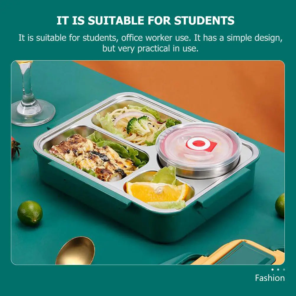 Isolierte Bento-Box aus Edelstahl und PP, 1,5 l, auslaufsicher, tragbar für Schule und Büro 5